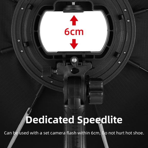 TRIOPO KS55 55cm Speedlite Flash Octagon Parabolic Softbox Diffuser with Bracket Mount Handle