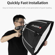 TRIOPO KS55 55cm Speedlite Flash Octagon Parabolic Softbox Diffuser with Bracket Mount Handle