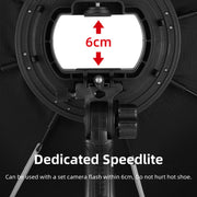 TRIOPO KS90 90cm Dome Speedlite Flash Octagon Parabolic Softbox Diffuser with Bracket Mount Handle for Speedlite