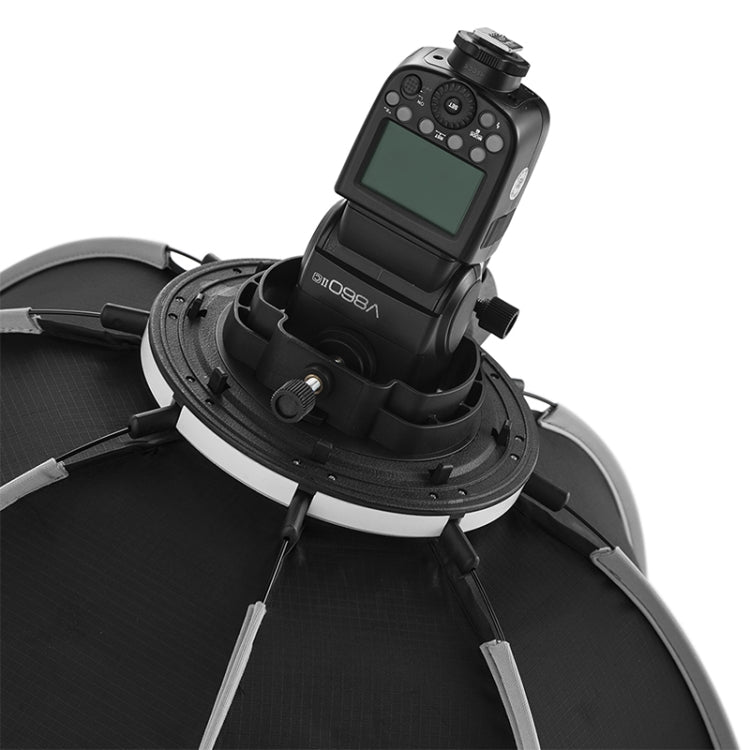 TRIOPO KS90 90cm Dome Speedlite Flash Octagon Parabolic Softbox Diffuser with Bracket Mount Handle for Speedlite