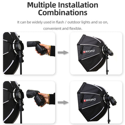 TRIOPO KX65 65cm Dome Speedlite Flash Octagon Parabolic Softbox Diffuser for Speedlite - free shipping - PMC Jewellery - Order now!