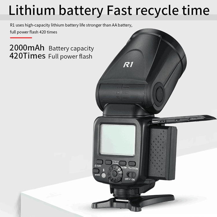 TRIOPO R1 76WS High-Speed 1/8000s TTL Flash Speedlite for Canon / Nikon DSLR Cameras - free shipping - PMC Jewellery - Order now!
