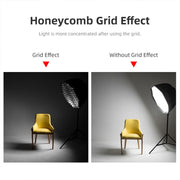 TRIOPO S55 Diameter 55cm Honeycomb Grid Octagon Softbox Reflector Diffuser for Studio Speedlite Flash Softbox