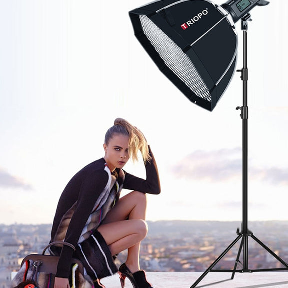 TRIOPO S55 Diameter 55cm Honeycomb Grid Octagon Softbox Reflector Diffuser for Studio Speedlite Flash Softbox