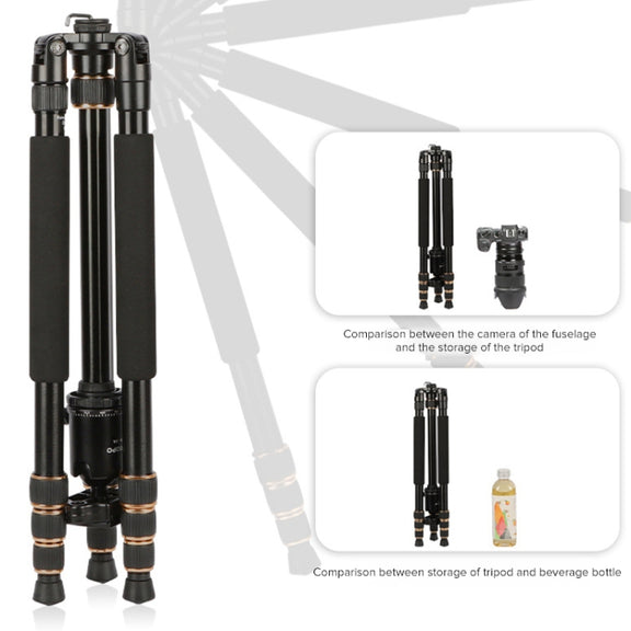 TRIOPO 652 Horizontal Arm Tripod Mount Quick Release Center Column Boom Bracket with Tripod Ball-Head