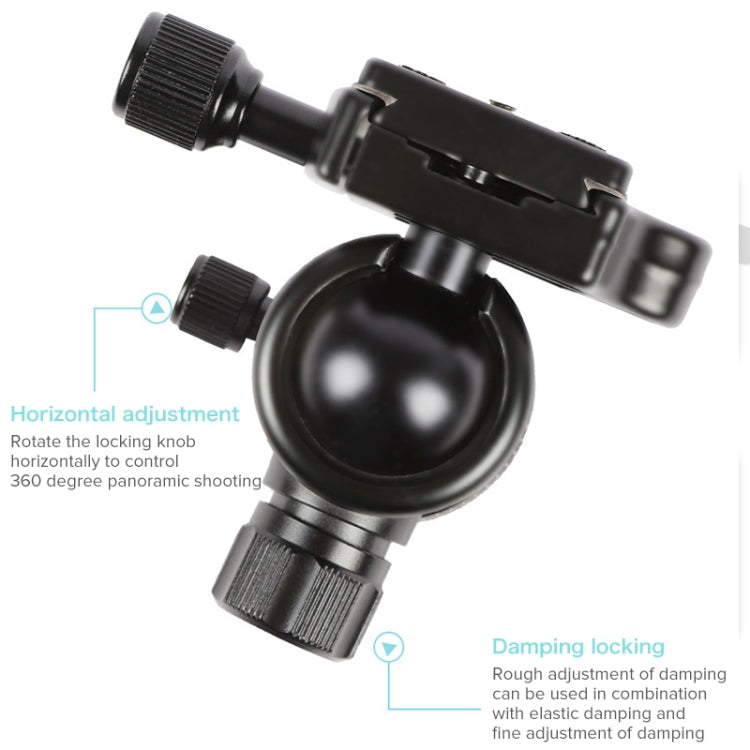 TRIOPO 652 Horizontal Arm Tripod Mount Quick Release Center Column Boom Bracket with Tripod Ball-Head