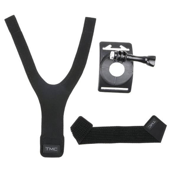 GP278 3 in 1 Hand Wrist Arm Leg Straps 360-degree Rotation Mount for GoPro, Insta360, DJI and Other Action Cameras(Black)