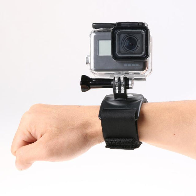 GP278 3 in 1 Hand Wrist Arm Leg Straps 360-degree Rotation Mount for GoPro, Insta360, DJI and Other Action Cameras(Black)