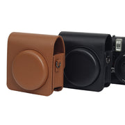 For Fujifilm Instax mini 99 Full Body Camera PU Leather Case Bag with Strap (Black)
