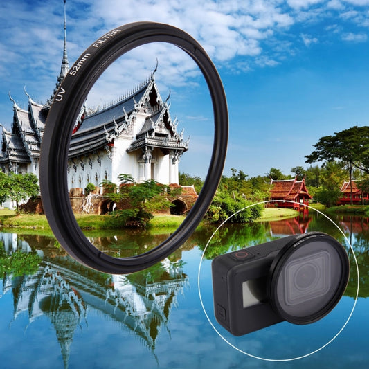 52mm 3 in 1 Round Circle UV Lens Filter with Cap for GoPro HERO7 Black/6 /5 - free shipping - PMC Jewellery - Order now!