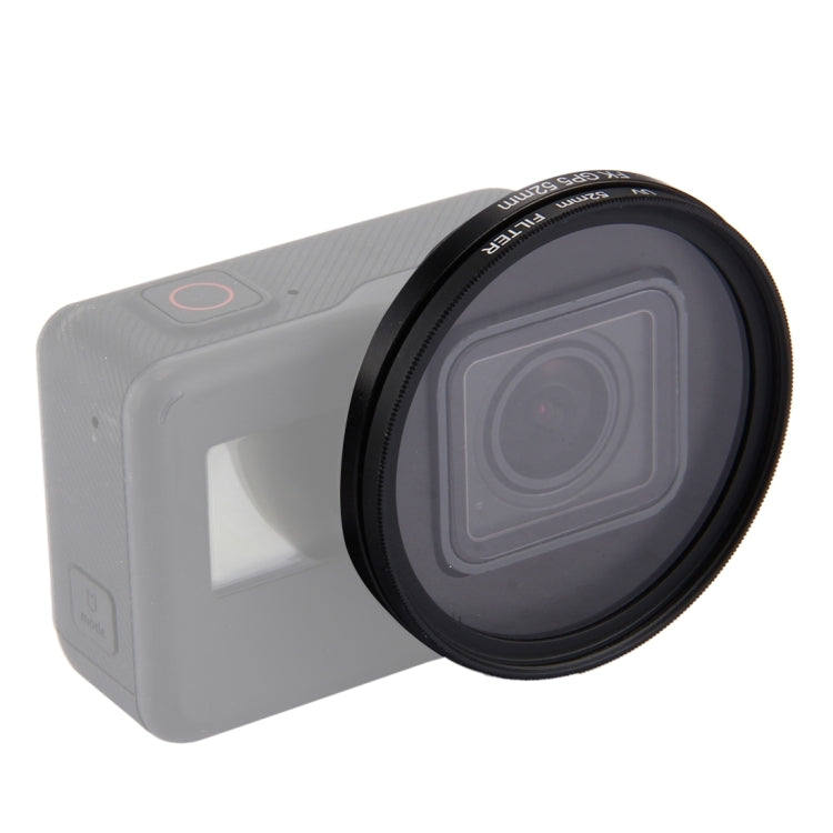 52mm 3 in 1 Round Circle UV Lens Filter with Cap for GoPro HERO7 Black/6 /5 - free shipping - PMC Jewellery - Order now!