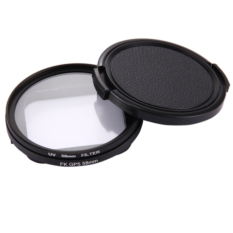 58mm 3 in 1 Round Circle UV Lens Filter with Cap for GoPro HERO7 Black/6 /5 - free shipping - PMC Jewellery - Order now!