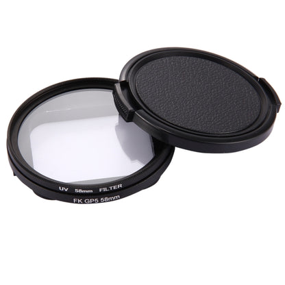 58mm 3 in 1 Round Circle UV Lens Filter with Cap for GoPro HERO7 Black/6 /5 - free shipping - PMC Jewellery - Order now!