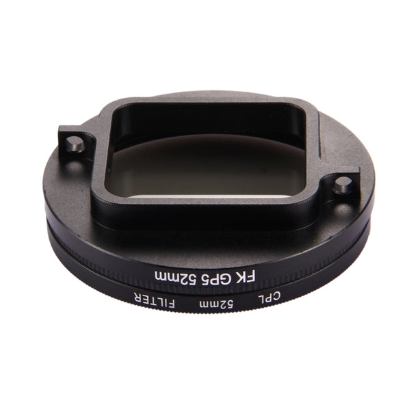 52mm 3 in 1 Round Circle CPL Lens Filter with Cap for GoPro HERO7 Black/6 /5
