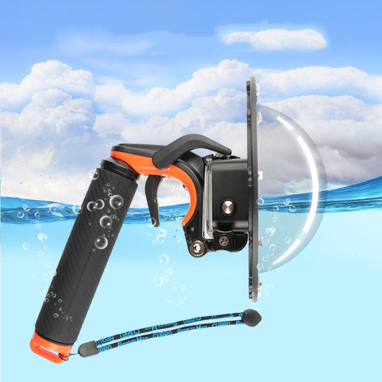 Shutter Trigger + Dome Port Lens Transparent Cover + Floating Hand Grip Diving Buoyancy Stick with Adjustable Anti-lost Strap & Screw & Wrench for GoPro HERO7 /6 /5 - Lens Transparent Cover by PMC TechLife | Online Shopping South Africa | PMC TechLife | Buy Now Pay Later Mobicred