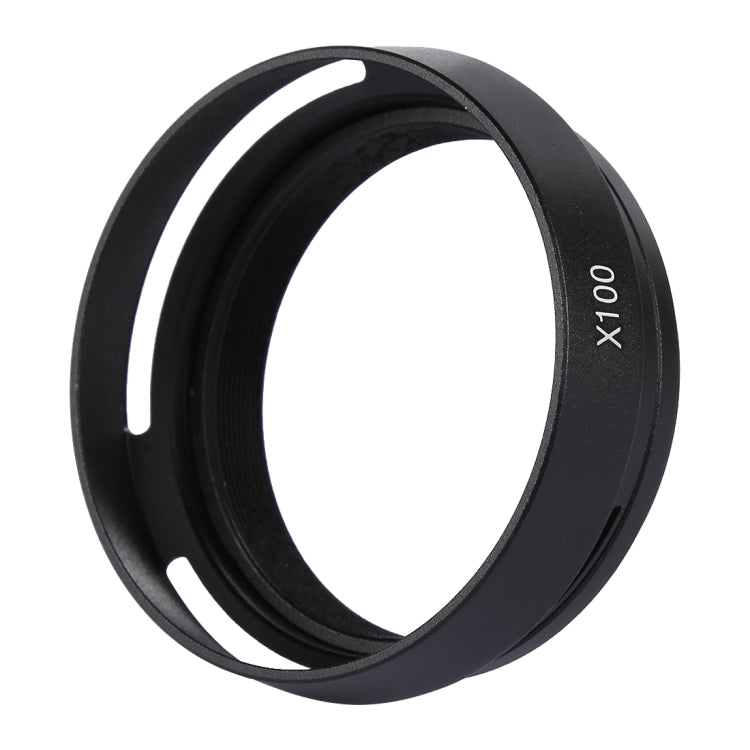 49mm Metal Vented Lens Hood for Fujifilm X100(Black) - Lens Hood by PMC Jewellery | Online Shopping South Africa | PMC Jewellery | Buy Now Pay Later Mobicred
