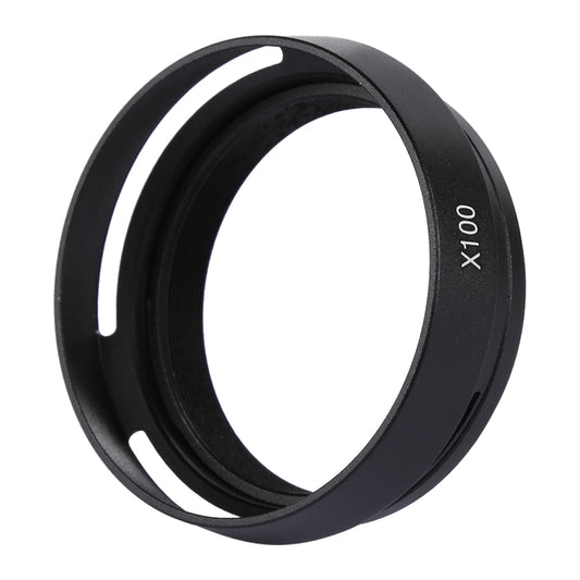 49mm Metal Vented Lens Hood for Fujifilm X100(Black) - Lens Hood by PMC Jewellery | Online Shopping South Africa | PMC Jewellery | Buy Now Pay Later Mobicred