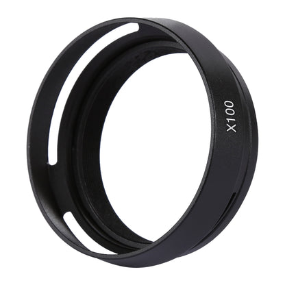 49mm Metal Vented Lens Hood for Fujifilm X100(Black) - Lens Hood by PMC Jewellery | Online Shopping South Africa | PMC Jewellery | Buy Now Pay Later Mobicred