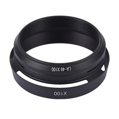 49mm Metal Vented Lens Hood for Fujifilm X100(Black) - Lens Hood by PMC Jewellery | Online Shopping South Africa | PMC Jewellery | Buy Now Pay Later Mobicred