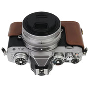 1/4 inch Thread PU Leather Camera Half Case Base for Nikon Z fc (Black)