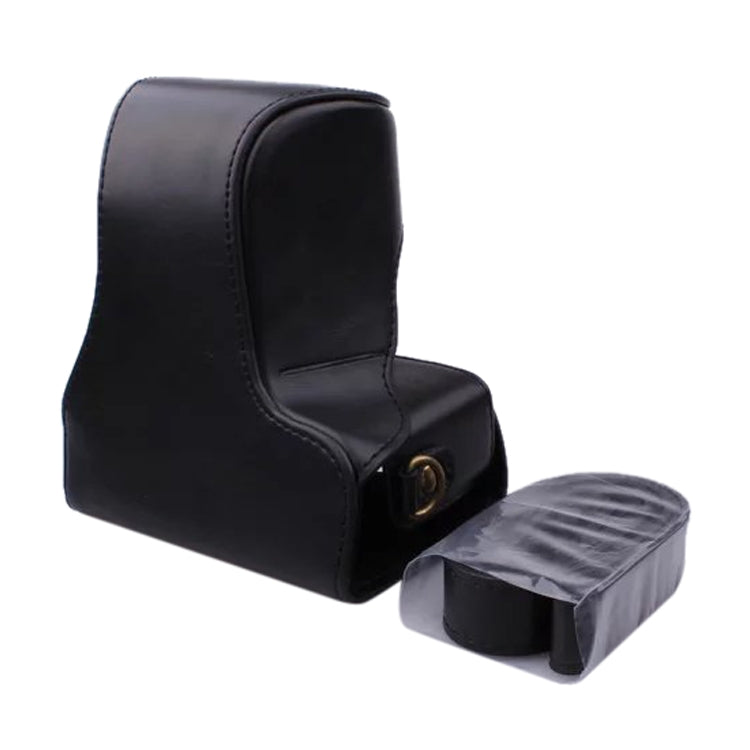 Full Body Camera PU Leather Case Bag with Strap for Canon EOS M200 (15-55mm Lens) (Brown) - Leather Bag by PMC TechLife | Online Shopping South Africa | PMC TechLife | Buy Now Pay Later Mobicred