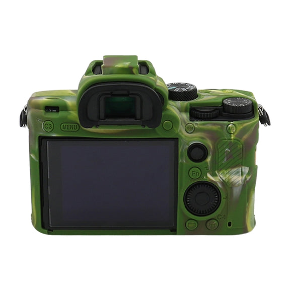 For Sony A7 III / ILCE-7M3 / A7R III Soft Silicone Protective Case(Camouflage)