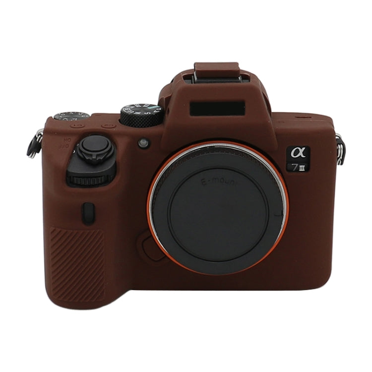 For Sony A7 III / ILCE-7M3 / A7R III Soft Silicone Protective Case(Coffee) - Protective Case by PMC TechLife | Online Shopping South Africa | PMC TechLife | Buy Now Pay Later Mobicred