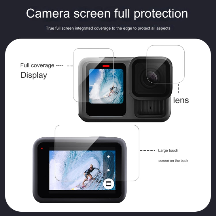 For GoPro HERO13 Black Lens and Front  Back Screen 9H Tempered Glass Film - free shipping - PMC TechLife - Order now!