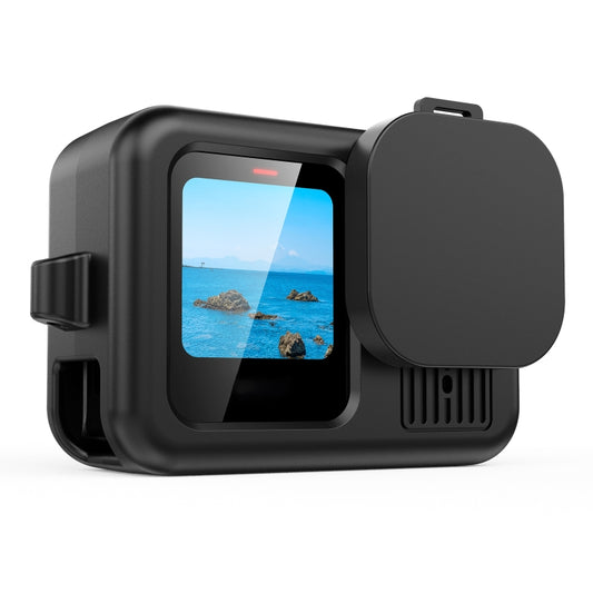 For GoPro HERO13 Black Silicone Protective Case Cover with Wrist Strap & Lens Cover (Black) - free shipping - PMC Jewellery - Order now!