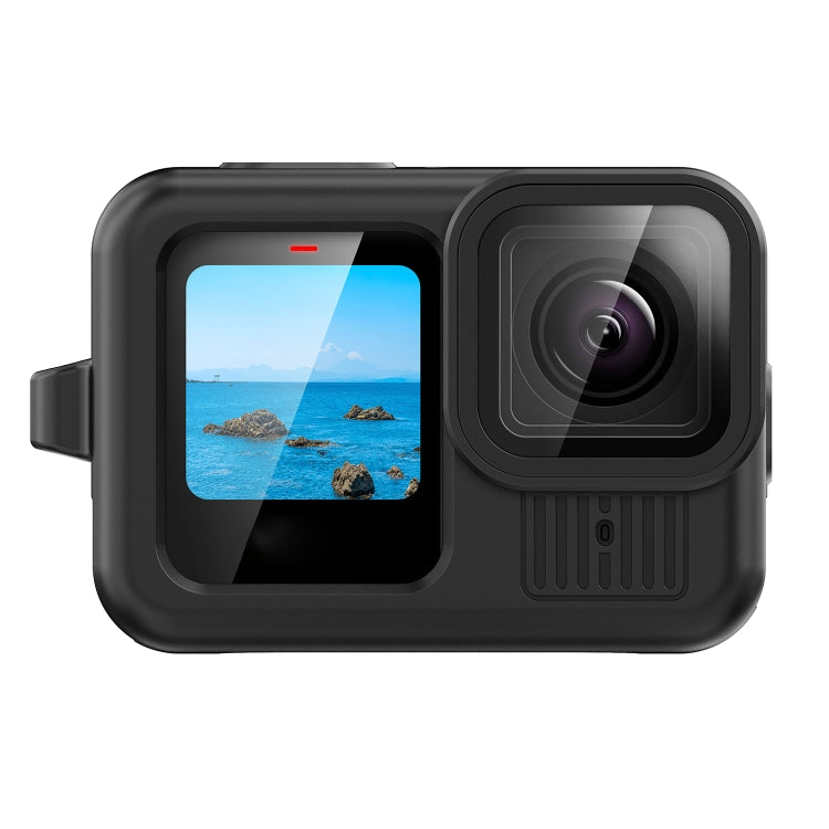 For GoPro HERO13 Black Silicone Protective Case Cover with Wrist Strap & Lens Cover (Black) - free shipping - PMC Jewellery - Order now!