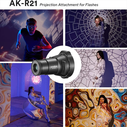 Godox AK-R21 Projection Attachment for Flash Heads (Black) - free shipping - PMC Jewellery - Order now!