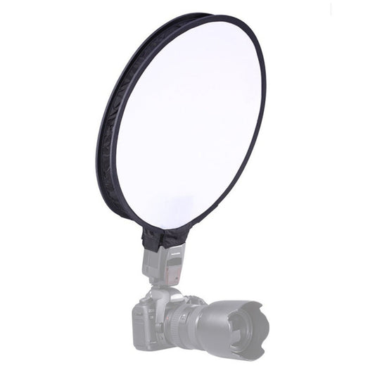30cm Universal Round Style Flash Folding Soft Box, Without Flash Light Holder(Black + White) - free shipping - PMC Jewellery - Order now!