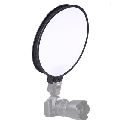 30cm Universal Round Style Flash Folding Soft Box, Without Flash Light Holder(Black + White) - free shipping - PMC Jewellery - Order now!
