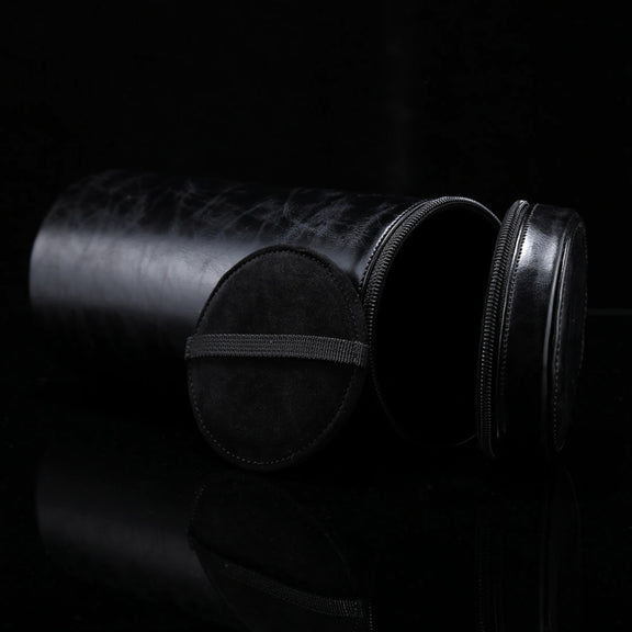 Extra Large Lens Case Zippered PU Leather Pouch Box for DSLR Camera Lens, Size: 24.5*10.5*10.5cm(Black)