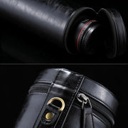 Extra Large Lens Case Zippered PU Leather Pouch Box for DSLR Camera Lens, Size: 24.5*10.5*10.5cm(Black)