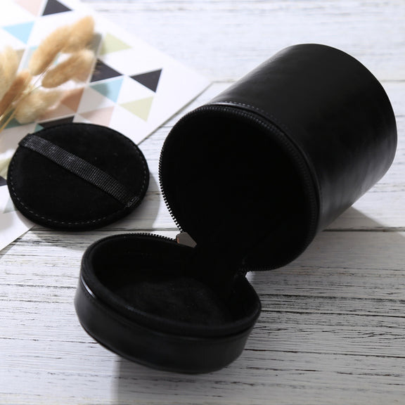 Medium Lens Case Zippered PU Leather Pouch Box for DSLR Camera Lens, Size: 13x9x9cm(Black)
