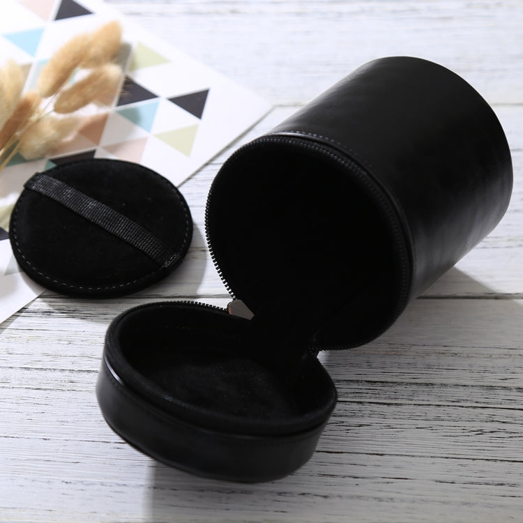Medium Lens Case Zippered PU Leather Pouch Box for DSLR Camera Lens, Size: 13x9x9cm(Black)