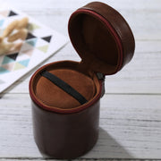 Medium Lens Case Zippered PU Leather Pouch Box for DSLR Camera Lens, Size: 13x9x9cm(Coffee)
