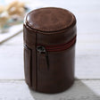 Small Lens Case Zippered PU Leather Pouch Box for DSLR Camera Lens, Size: 11x8x8cm(Coffee) - free shipping - PMC TechLife - Order now!