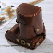 Full Body Camera PU Leather Case Bag with Strap for Samsung NX300(Coffee)