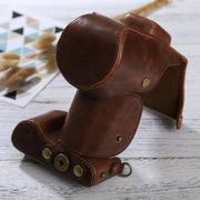 Full Body Camera PU Leather Case Bag with Strap for Samsung NX300(Coffee)