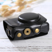 Full Body Camera PU Leather Case Bag with Strap for Canon PowerShot SX730 HS / SX720 HS (Black)