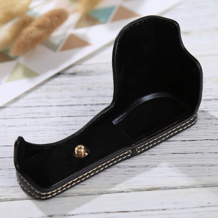 1/4 inch Thread PU Leather Camera Half Case Base for Sony ILCE-5100 / A5100(Black) - free shipping - PMC TechLife - Order now!