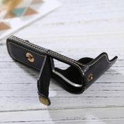 1/4 inch Thread PU Leather Camera Half Case Base for Sony ILCE-5100 / A5100(Black)