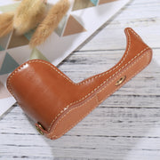 1/4 inch Thread PU Leather Camera Half Case Base for Sony ILCE-5100 / A5100(Brown)
