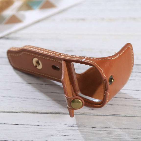1/4 inch Thread PU Leather Camera Half Case Base for Sony ILCE-6000 / A6000(Brown)