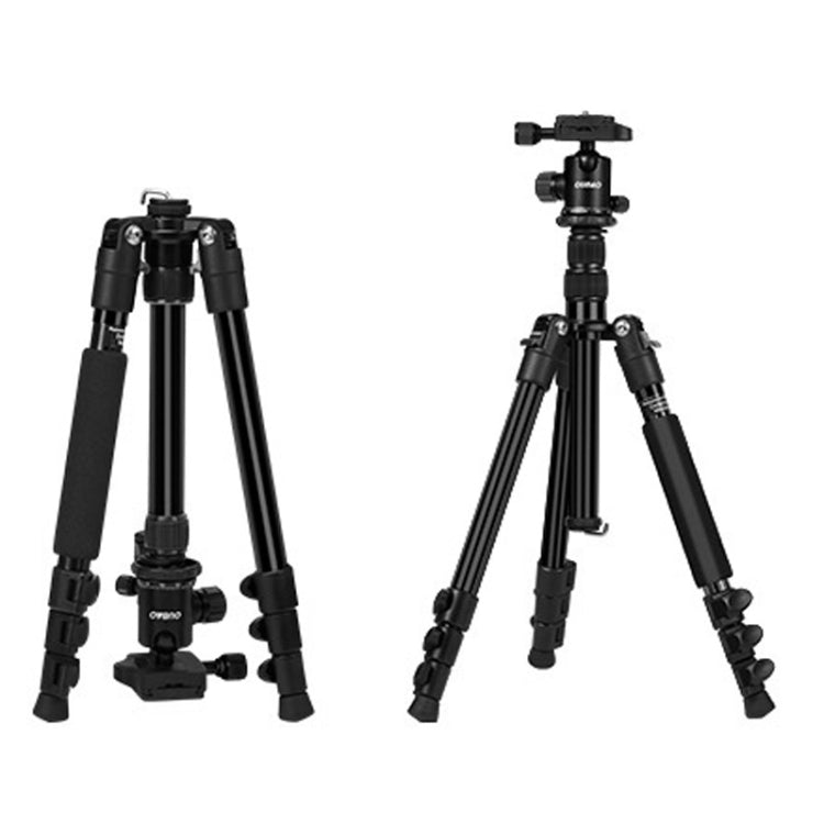 TRIOPO K2508S+B1S Adjustable Portable  Aluminum Alloy Tripod with Ball Head for SLR Camera(Black)