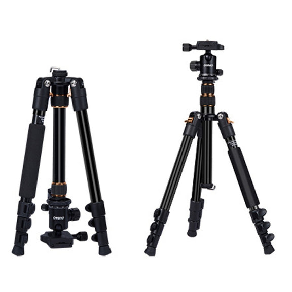 TRIOPO K2508S+B1S Adjustable Portable  Aluminum Alloy Tripod with Ball Head for SLR Camera(Gold)