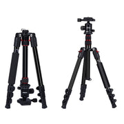 TRIOPO K2508S+B1S Adjustable Portable  Aluminum Alloy Tripod with Ball Head for SLR Camera(Red)