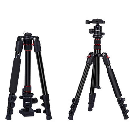 TRIOPO K2508S+B1S Adjustable Portable  Aluminum Alloy Tripod with Ball Head for SLR Camera(Red)